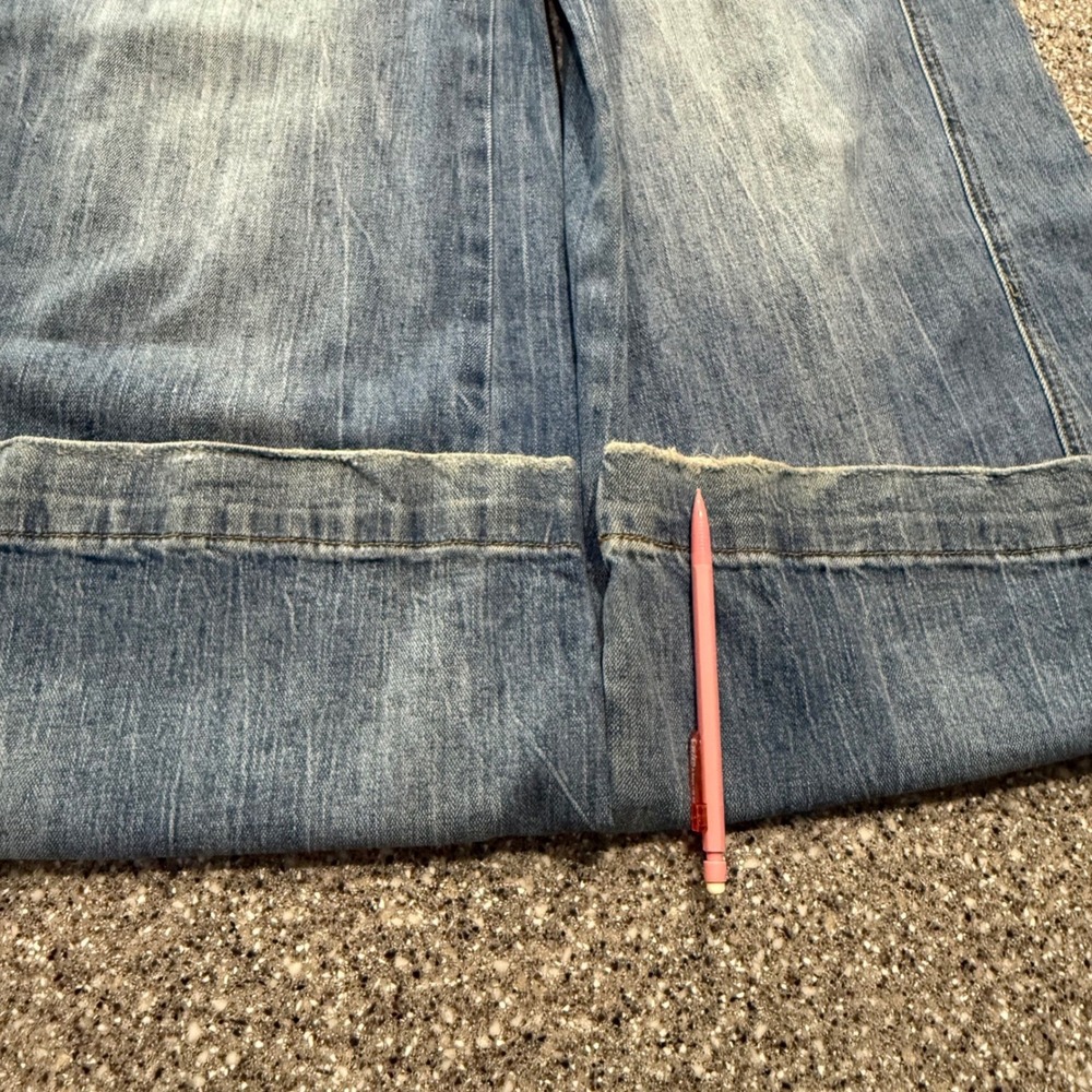Pilcro and the Letterpress Wide Leg Jeans Size 30 Medium Wash Distressed - Picture 5 of 12